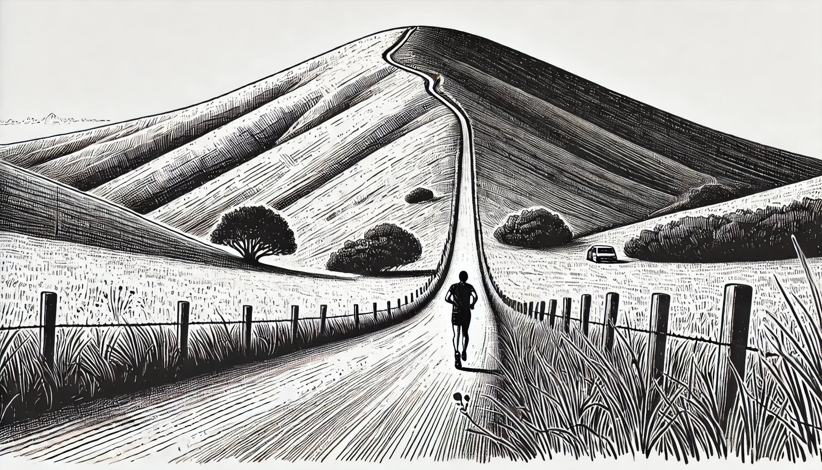 Runner at sunset